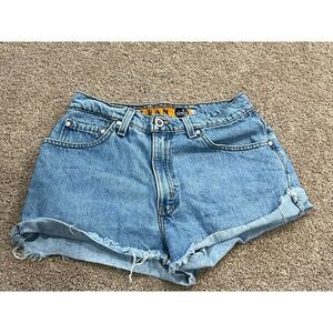 Levi's 630 Silver Tab Cut Off Denim Shorts Women's Size 9/10 Vintage Made In USA
